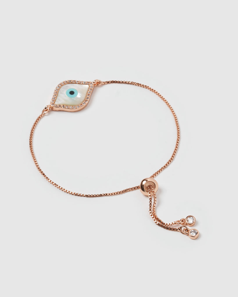 Miz Casa & Co Time Keeper Bracelet Rose Gold Pearl