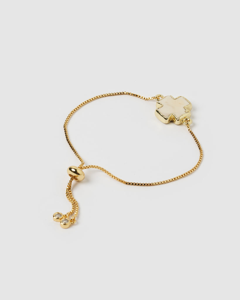 Miz Casa & Co Thea Bracelet White Marble