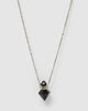 Miz Casa & Co Trix Pendant Perfume Bottle Necklace Black Onyx Silver