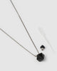 Miz Casa & Co Trix Pendant Perfume Bottle Necklace Black Onyx Silver