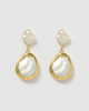 Miz Casa & Co Olivia Earring Gold Pearl