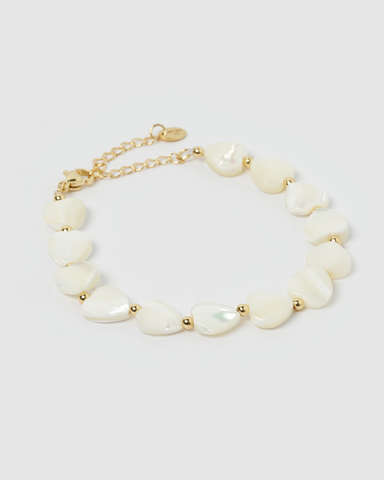 Miz Casa & Co Pearl Letter H Bracelet