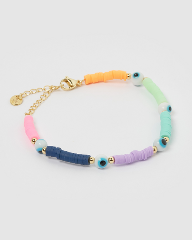 Miz Casa & Co Strike Evil Eye Choker Pearl