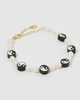 Miz Casa & Co Yin Yang Bracelet Black Pearl