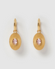 Miz Casa & Co Luciana Huggie Earrings Gold Pink