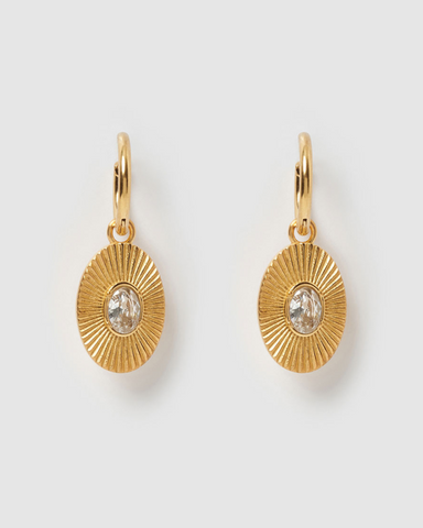 Miz Casa & Co Astrid Earrings Natural Clear Quartz