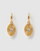 Miz Casa & Co Luciana Huggie Earrings Gold Clear