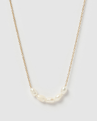 Miz Casa & Co Pearl Letter U Choker