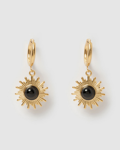 Miz Casa & Co Rose Earring Labrodite Gold