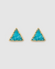 Miz Casa & Co Dusky Stud Earrings Turquoise Gold