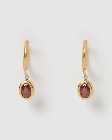 Miz Casa & Co Jamie Huggie Earrings Gold Pearl