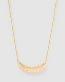 Miz Casa & Co Tempest Freshwater Pearl Necklace Gold Pink