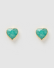 Miz Casa & Co Hart Stud Earrings Turquoise