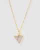 Miz Casa & Co Izzy Necklace Gold Rose Quartz