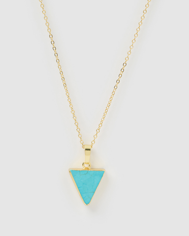 Miz Casa & Co Lyla Necklace Gold Turquoise