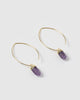 Miz Casa & Co Wanderer Earrings Gold Amethyst