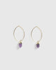Miz Casa & Co Wanderer Earrings Gold Amethyst