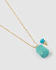 Miz Casa & Co Wonderstruck Necklace Turquoise Gold
