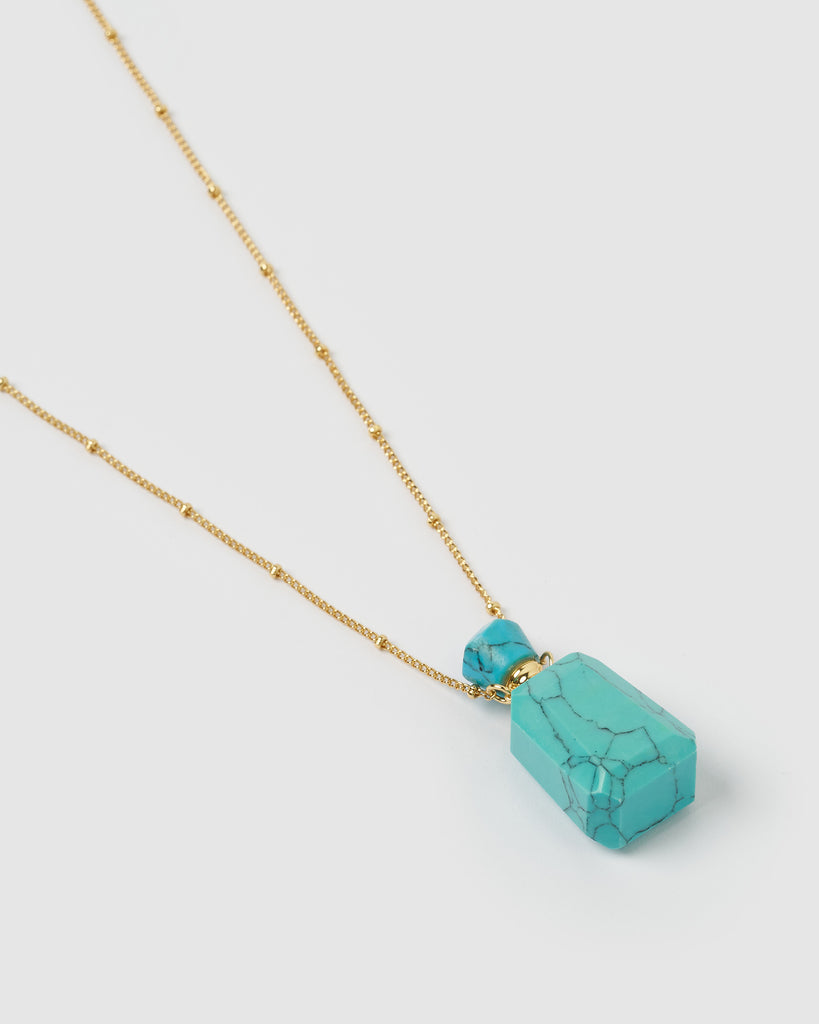 Miz Casa & Co Wonderstruck Necklace Turquoise Gold