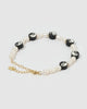 Miz Casa & Co Yin Yang Bracelet Black Pearl