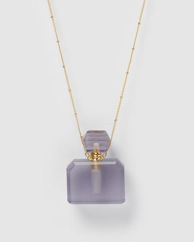 Miz Casa & Co Solitaire Pendant Necklace Amethyst Gold