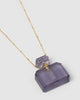 Miz Casa & Co Zella Necklace Perfume Bottle Purple Gold