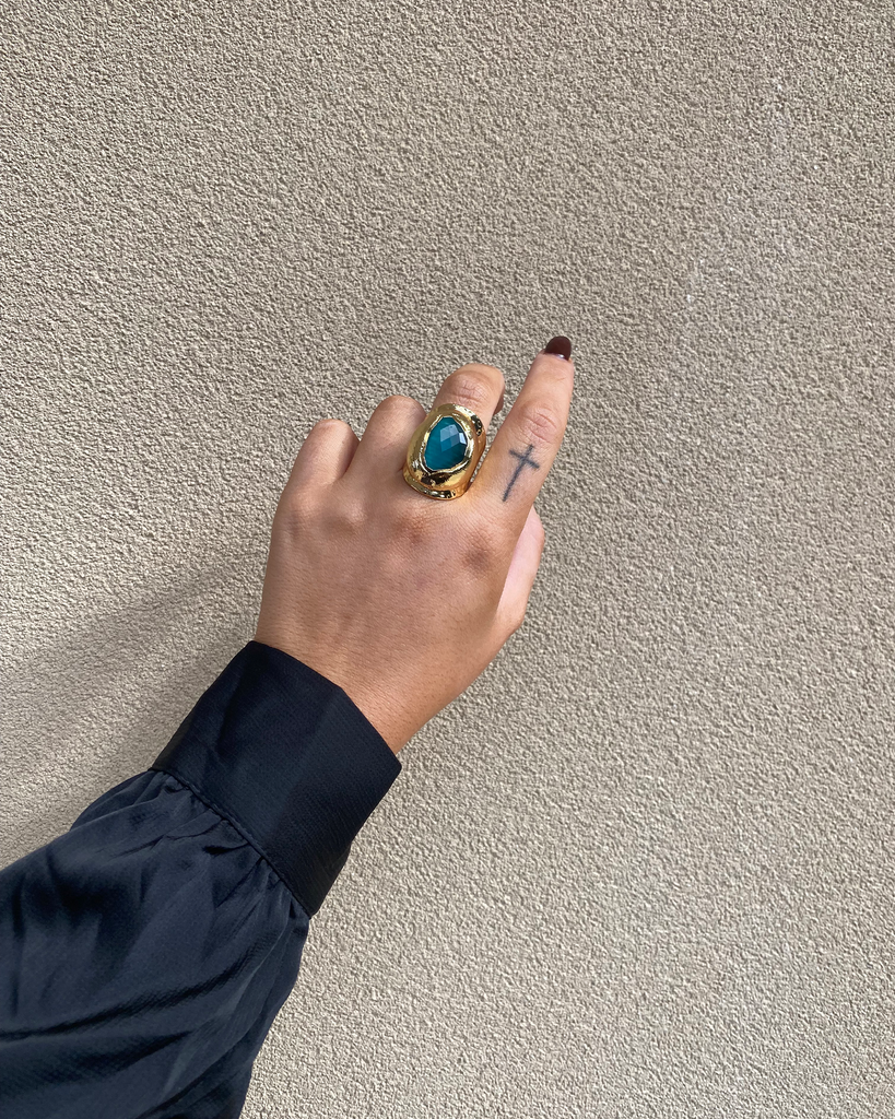 Miz Casa & Co Cody Ring Gold Emerald