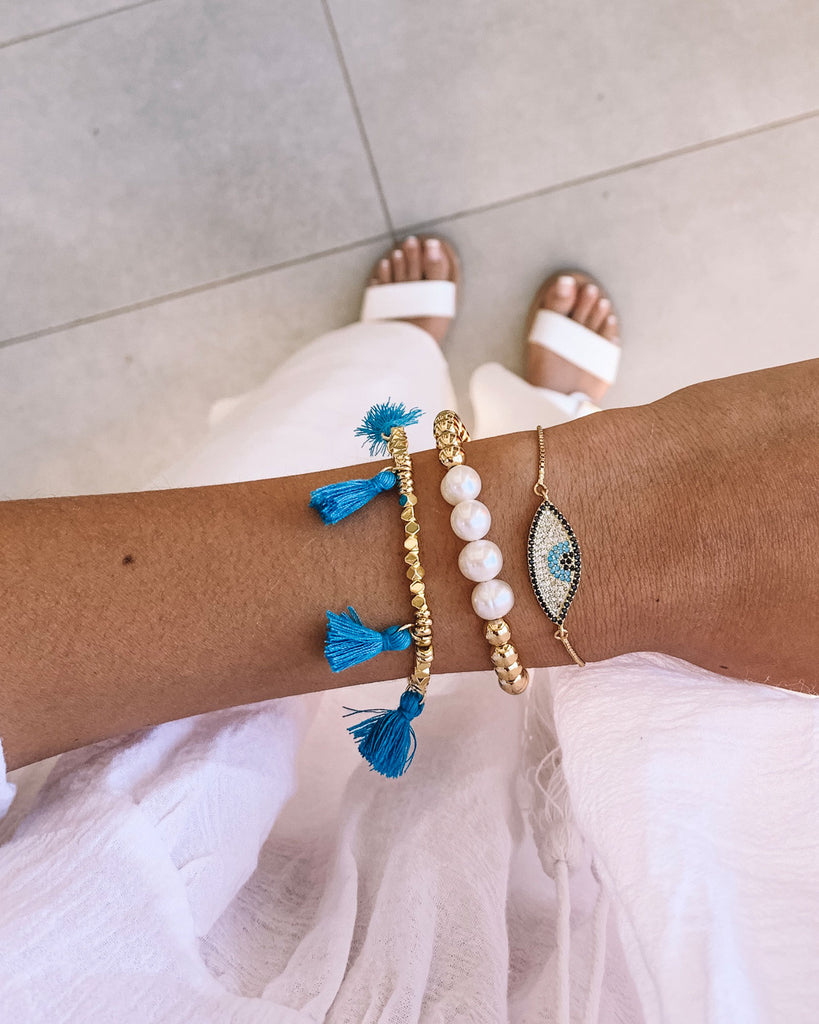 Miz Casa & Co Dreamer Bracelet Gold Blue