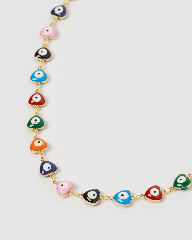 Miz Casa & Co Hart Eye Necklace Gold