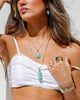 Miz Casa & Co Izzy Earrings Gold Turquoise