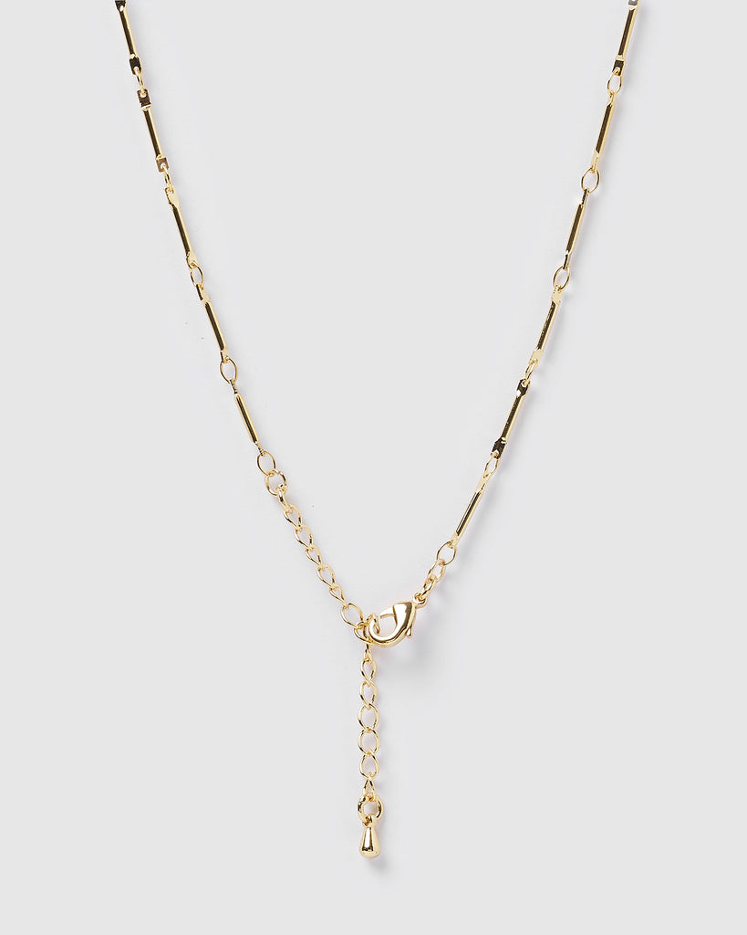 Miz Casa & Co Jewel Charm Necklace Smokey Quartz Gold